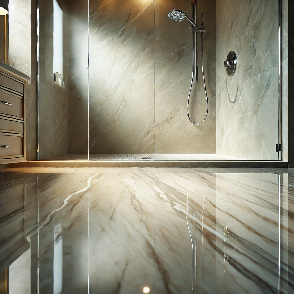 Can you use Polished Marble on Shower Floor